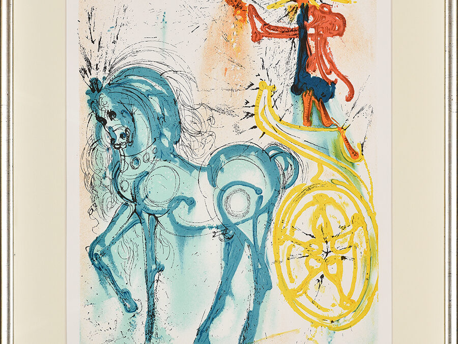 Dali Salvador Z cyklu Dalinean Horses: Le cheval de triomphe (Triumph and horse)