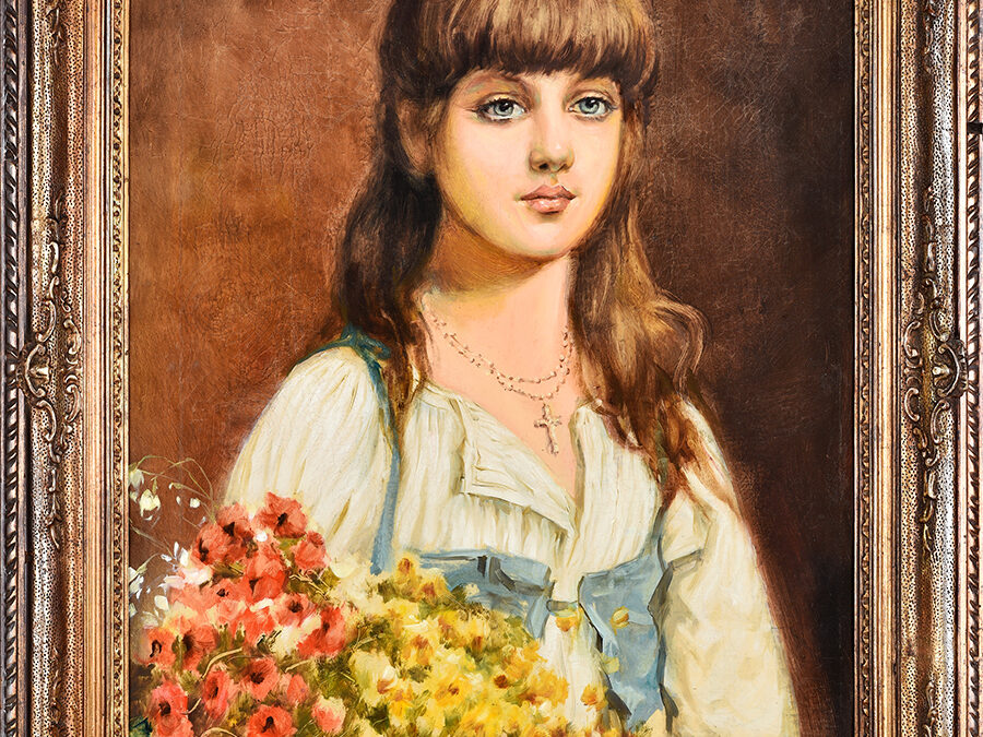 Zuber Juliusz Portret dziewczynki, 1891