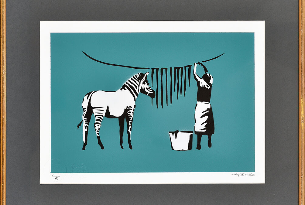 Banksy, Zebra wash, 2019