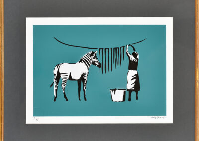 Banksy, Zebra wash, 2019