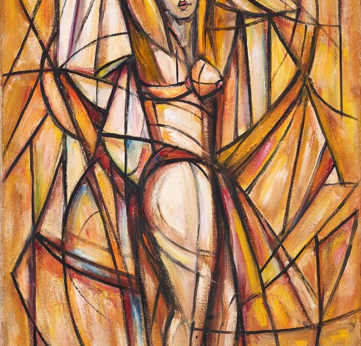 Gerlach  Eugeniusz, Akt na tle draperii, 2018