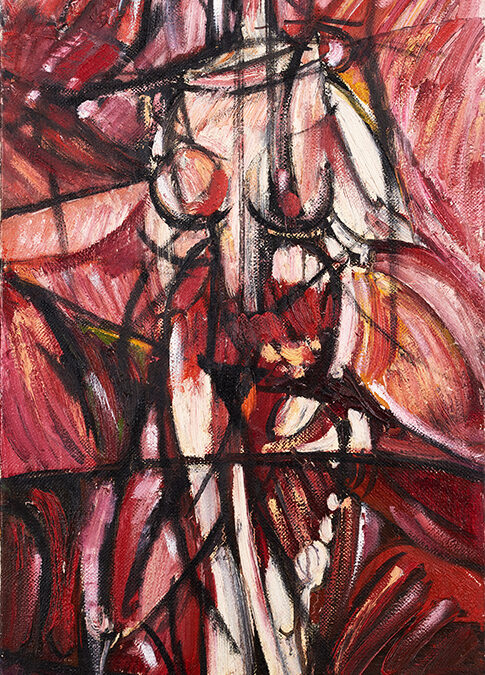 Gerlach  Eugeniusz, Akt w czerwieniach, 1988